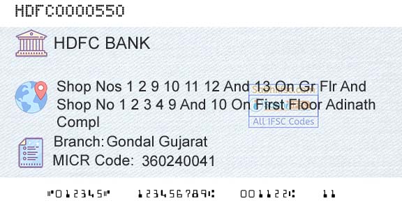 Hdfc Bank Gondal GujaratBranch 
