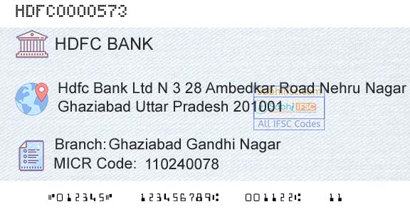 Hdfc Bank Ghaziabad Gandhi NagarBranch 