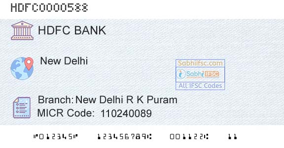 Hdfc Bank New Delhi R K PuramBranch 