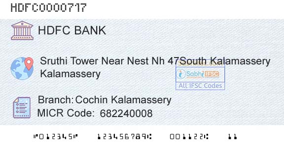 Hdfc Bank Cochin KalamasseryBranch 