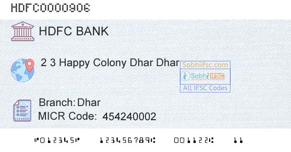 Hdfc Bank DharBranch 