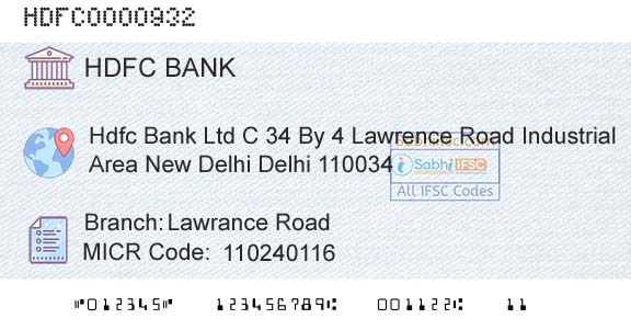 Hdfc Bank Lawrance RoadBranch 