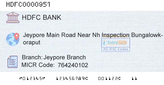 Hdfc Bank Jeypore BranchBranch 