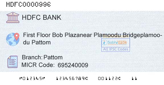 Hdfc Bank PattomBranch 