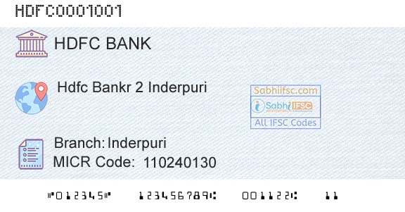 Hdfc Bank InderpuriBranch 