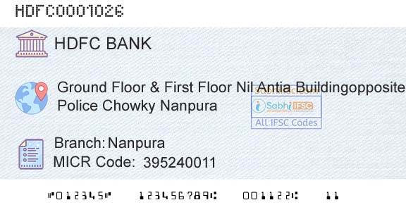 Hdfc Bank NanpuraBranch 