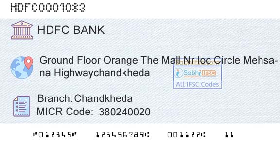 Hdfc Bank ChandkhedaBranch 