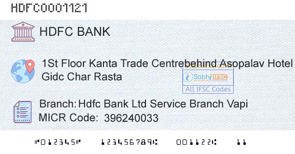 Hdfc Bank Hdfc Bank Ltd Service Branch VapiBranch 