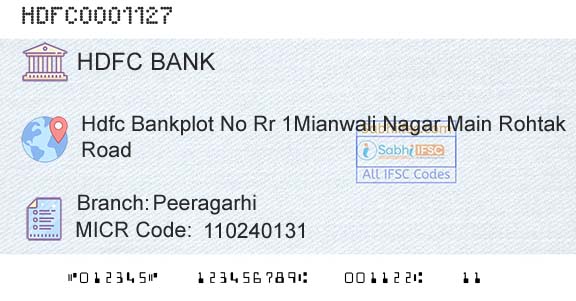 Hdfc Bank PeeragarhiBranch 