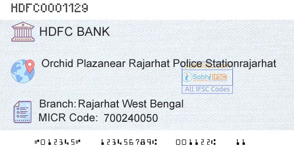 Hdfc Bank Rajarhat West BengalBranch 