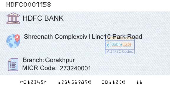 Hdfc Bank GorakhpurBranch 