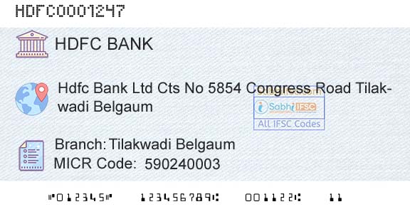 Hdfc Bank Tilakwadi BelgaumBranch 