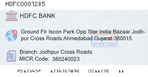 Hdfc Bank Jodhpur Cross RoadsBranch 
