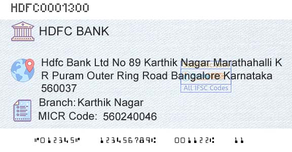 Hdfc Bank Karthik NagarBranch 