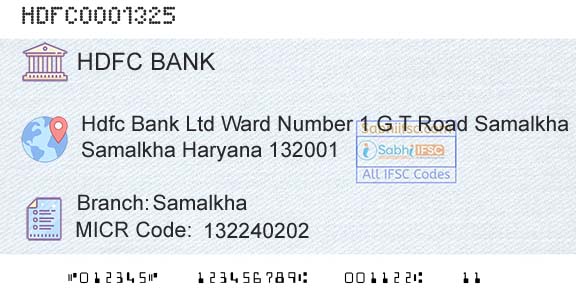 Hdfc Bank SamalkhaBranch 