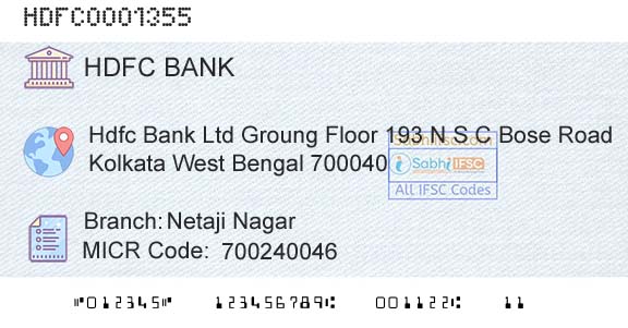 Hdfc Bank Netaji NagarBranch 