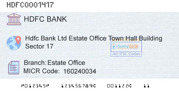 Hdfc Bank Estate OfficeBranch 