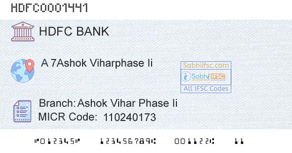 Hdfc Bank Ashok Vihar Phase IiBranch 