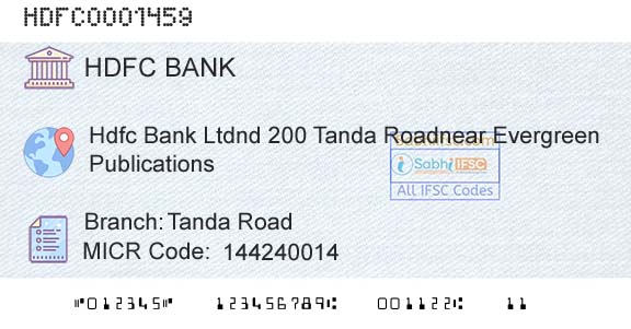 Hdfc Bank Tanda RoadBranch 