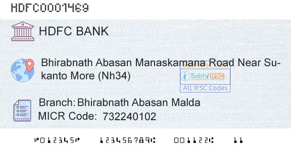 Hdfc Bank Bhirabnath Abasan MaldaBranch 