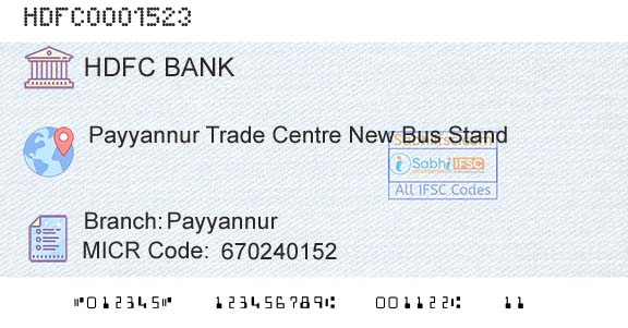 Hdfc Bank PayyannurBranch 