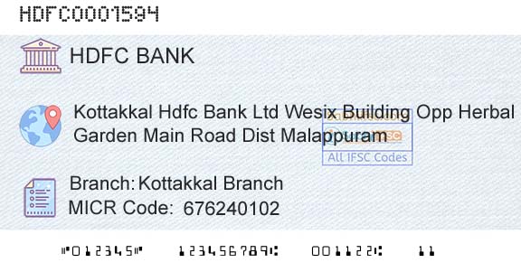 Hdfc Bank Kottakkal BranchBranch 