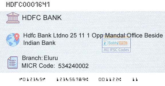 Hdfc Bank EluruBranch 