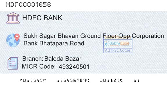 Hdfc Bank Baloda BazarBranch 