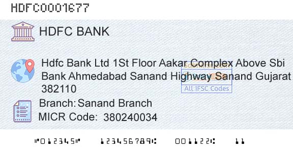 Hdfc Bank Sanand BranchBranch 