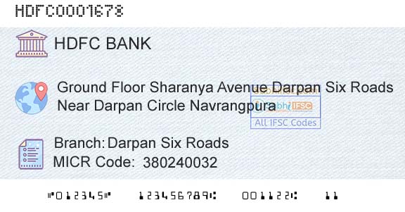 Hdfc Bank Darpan Six RoadsBranch 