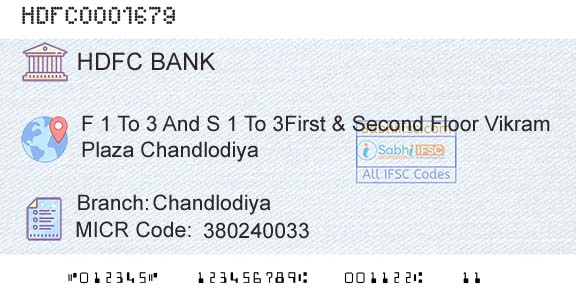Hdfc Bank ChandlodiyaBranch 