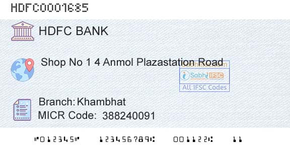 Hdfc Bank KhambhatBranch 