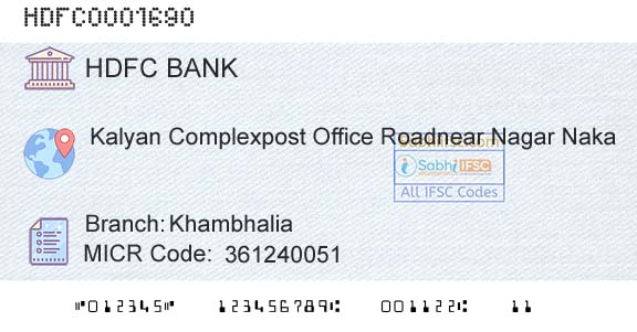 Hdfc Bank KhambhaliaBranch 