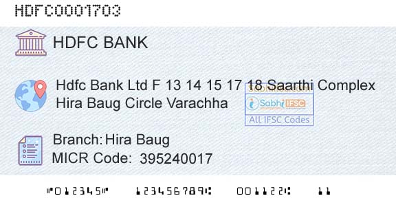 Hdfc Bank Hira BaugBranch 