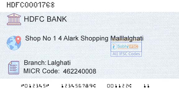 Hdfc Bank LalghatiBranch 
