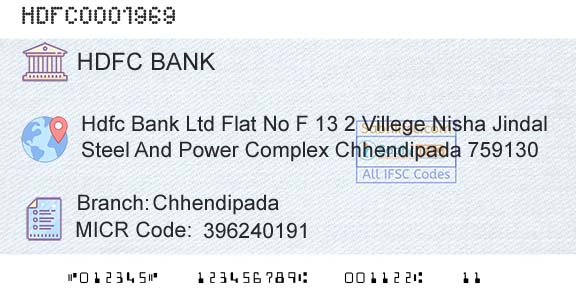 Hdfc Bank ChhendipadaBranch 