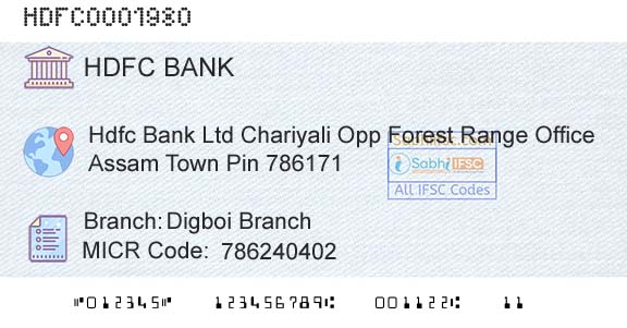 Hdfc Bank Digboi BranchBranch 
