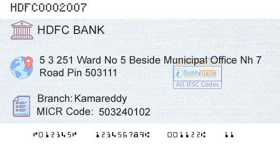 Hdfc Bank KamareddyBranch 