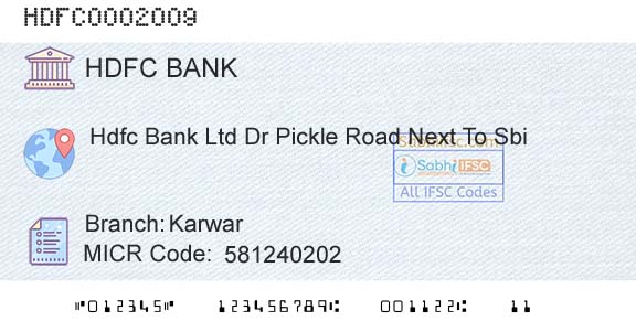 Hdfc Bank KarwarBranch 