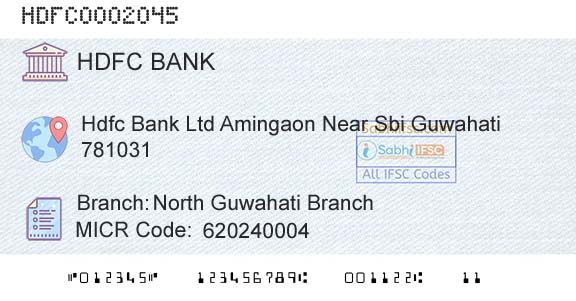 Hdfc Bank North Guwahati BranchBranch 