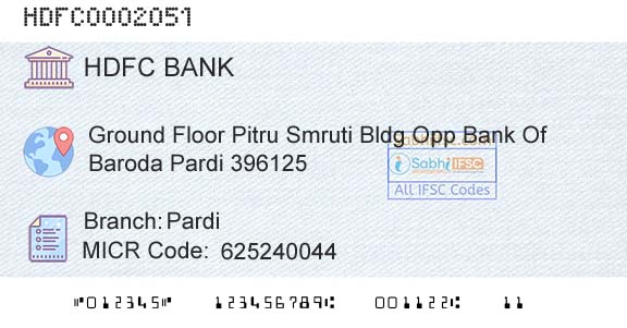 Hdfc Bank PardiBranch 