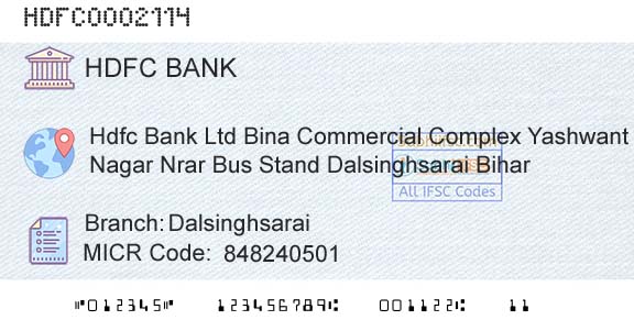 Hdfc Bank DalsinghsaraiBranch 