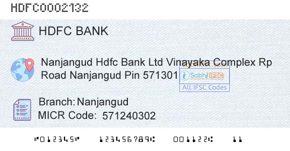 Hdfc Bank NanjangudBranch 
