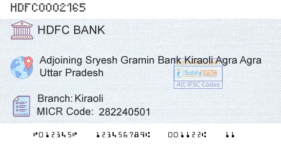 Hdfc Bank KiraoliBranch 
