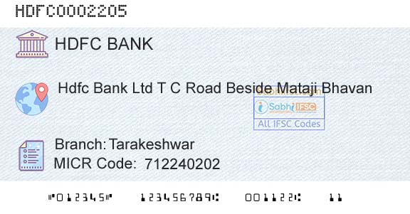Hdfc Bank TarakeshwarBranch 
