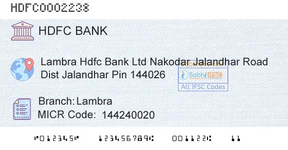Hdfc Bank LambraBranch 