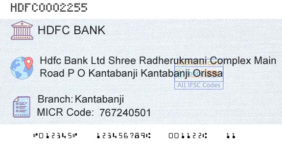 Hdfc Bank KantabanjiBranch 