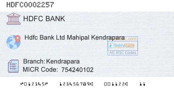 Hdfc Bank KendraparaBranch 