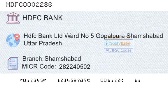 Hdfc Bank ShamshabadBranch 