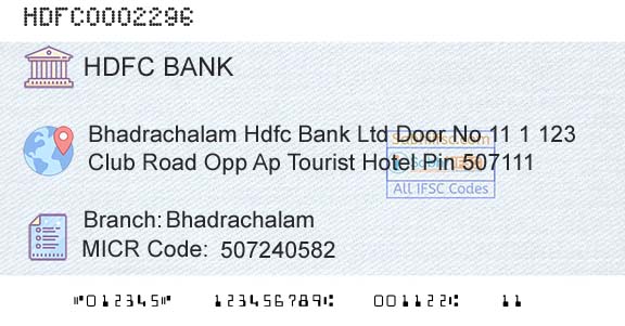 Hdfc Bank BhadrachalamBranch 